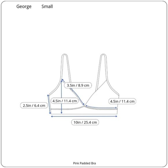 George Girls Pink Training Bra Bralette Size Small - Picture 10 of 10